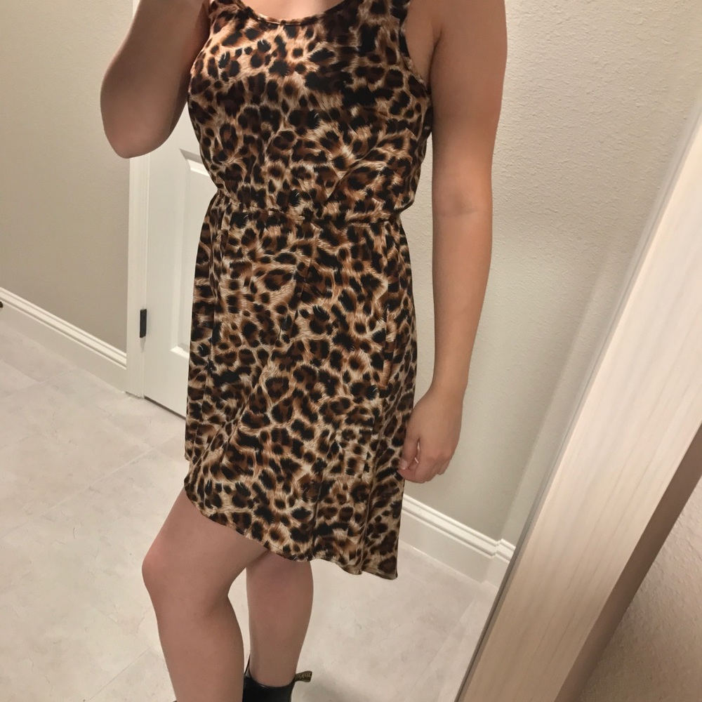 ✨Animal Print high low dress